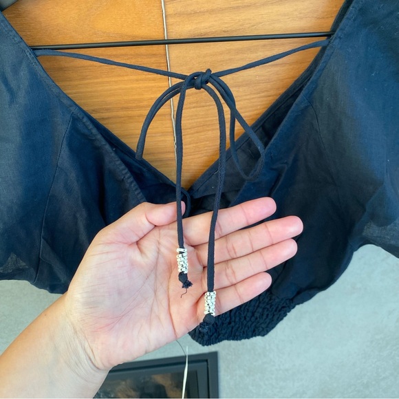 NWT Anthropologie Twist-Front Flutter-Sleeve Blouse, Size XXS - Picture 11 of 14